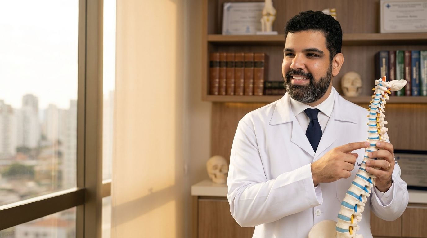 Dr. Enrico Pinheiro, neurocirurgião em Fortaleza com foco em coluna