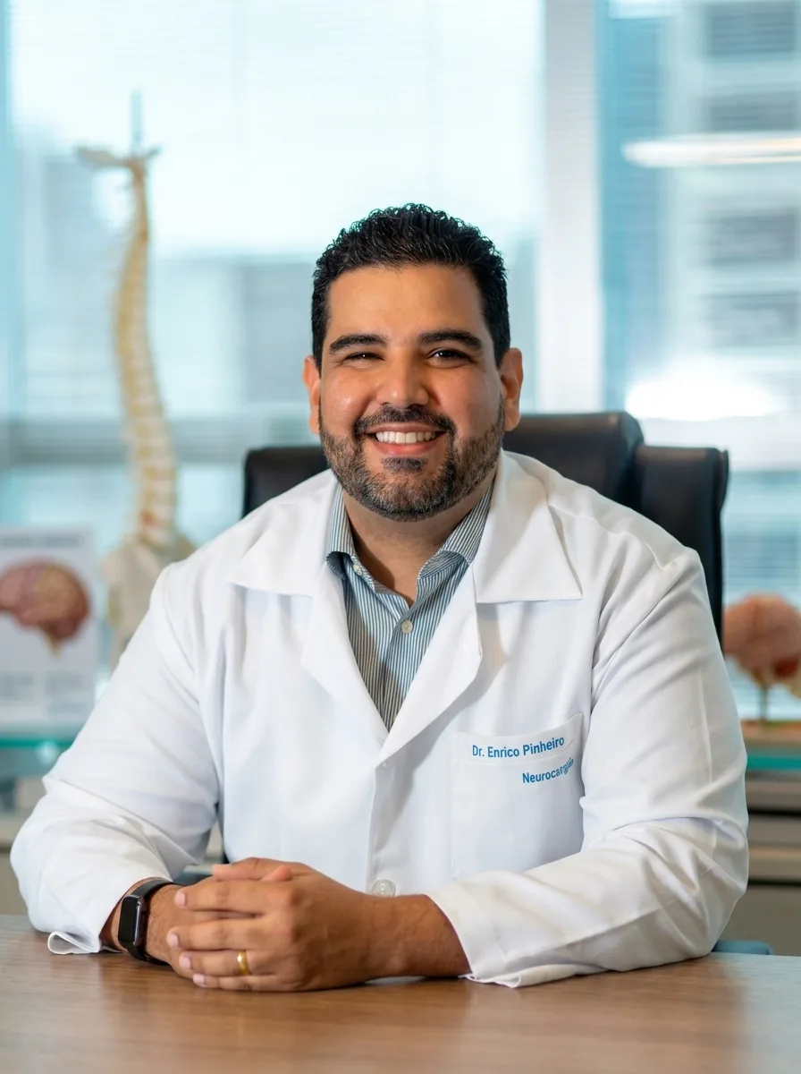 Dr. Enrico Pinheiro, neurocirurgião especialista em coluna em Fortaleza